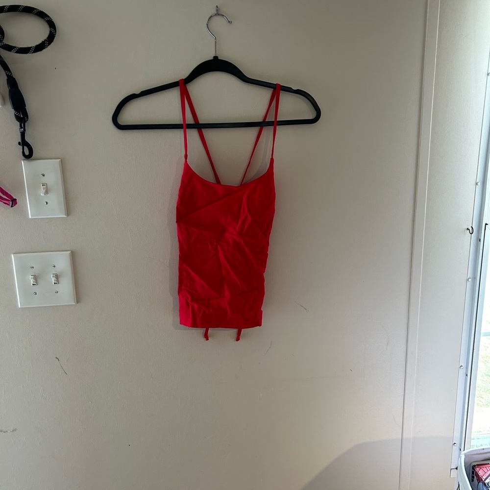 Red tank top